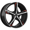 FELGI RONAL R62 Red 5x112 8.5x20 ET35 Jetblack Matt Front Diamond Cut