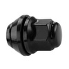 Czarne nakrętki do oryginalnych felg aluminiowych Ford - M12x1,5 - (stożkowa ruchoma podkładka) - Carbonado