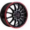 FELGI RONAL R54 4x100 7x17 ET35 Jetblack Red Rim
