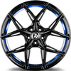 FELGI SEVENTY9 SCF-B 5x120 8.5x19 ET30 Black Glossy Blue Inner Lip
