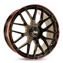 FELGI MAM GT1 5x112 8.5x19 ET45 Black Painted Lip Red