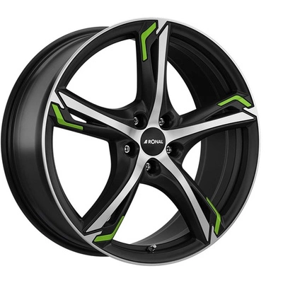 FELGI RONAL R62 Green 5x108 8x19 ET55 Jetblack Matt Front Diamond Cut