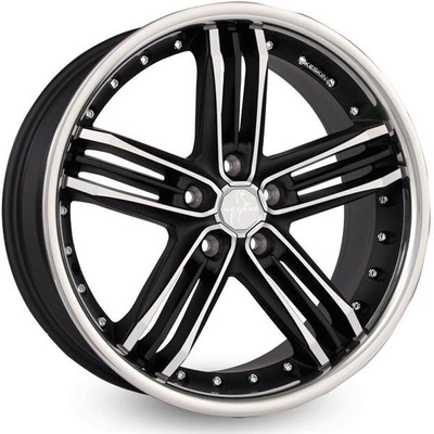 FELGI KESKIN KT11 5x108 8.5x20 ET45 Matt Black Front Polish Steel Lip