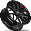Felgi SEVENTY9 SV-C 5x112 7.5x17 ET40 Black Glossy Red Inner Lip