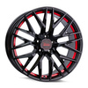 FELGI MAM RS4 5x108 8x18 ET45 BLACK PAINTED RED INSIDE