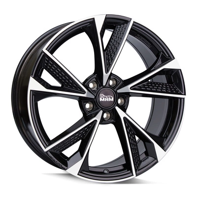Felgi MAM RS6 5x108 7.5x17 ET45 Black Front Polish
