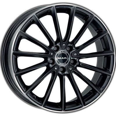 Felgi MAK KOMET 5x112 8x18 ET48 Gloss Black Mirror Ring