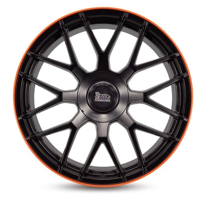 FELGI MAM GT1 5x112 9.5x19 ET42 MATT BLACK LIP ORANGE
