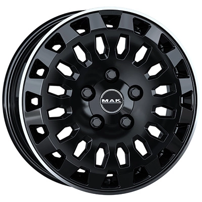 Felgi MAK OVERLAND 5x160 6.5x16 ET59 Gloss Black Mirror Ring