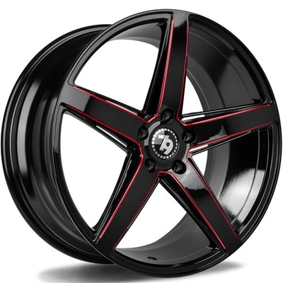 FELGI SEVENTY9 SV-N 5x112 8x18 ET35 Black Glossy Milled Red