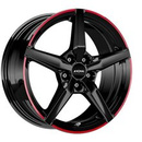 FELGI RONAL R69 5x100 7.5x17 ET48 Jetblack Red Rim