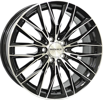 Felgi MONACO GP2 5x108 9.5x21 ET40 Gloss Black Polished