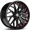 Felgi SEVENTY9 SV-C 5x112 7.5x17 ET40 Black Glossy Red Inner Lip