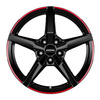 FELGI RONAL R69 5x112 7.5x17 ET35 Jetblack Red Rim
