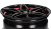 FELGI SEVENTY9 SV-A 5x112 8x18 ET35 Black Glossy Red Inner Lip