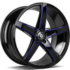 FELGI SEVENTY9 SV-N 5x120 8.5x19 ET30 Black Glossy Milled Blue