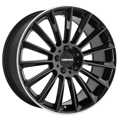 Felgi Carmani 17 FRITZ 5x112 9.5x20 ET50 Black Lip Polish