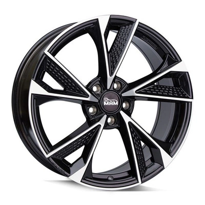 FELGI MAM RS6 5x112 8.5x19 ET45 BLACK FRONT POLISH