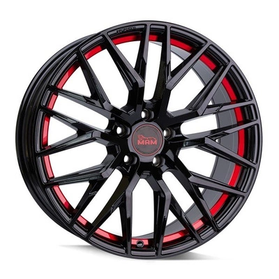 FELGI MAM RS4 5x112 8.5x20 ET45 Black Painted Red Inside
