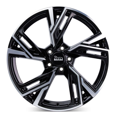 Felgi MAM RS5 4x108 6.5x16 ET20 Black Front Polish