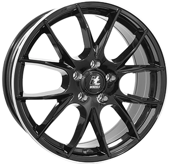 Felgi IT WHEELS KIRA 5x114 7x17 ET45 Gloss Black Polished lip