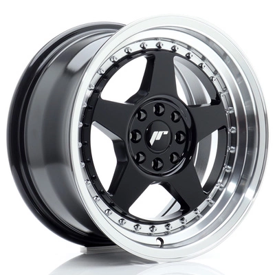 Felgi Japan Racing JR6 16x8 ET25 4x100/108 Gloss Black w/Machined Lip
