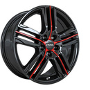 FELGI RONAL R57 5x112 7.5x19 ET33 Jetblack Red Spoke