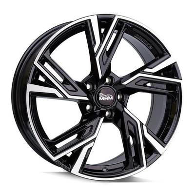 FELGI MAM RS5 5x114.3 8.5x19 ET40 BLACK FRONT POLISH