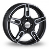 FELGI RONAL R52 4x108 5.5x15 ET25 Black Front Diamond Cut
