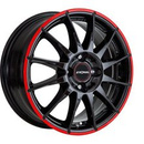 FELGI RONAL R54 4x100 7x17 ET35 Jetblack Red Rim