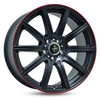 FELGI KESKIN KT16 5x112 9.5x19 ET45 Matt Black Lip Red