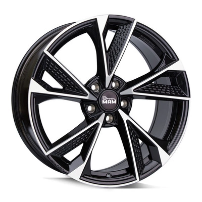 Felgi MAM RS6 5x120 8x18 ET35 Black Front Polish