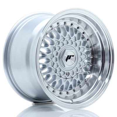 FELGI JAPAN RACING JR9 15x9 ET10 4x100/108 Silver w/Machined Lip+Silver Rivets